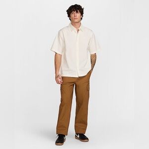 Nike Club Mens Oversized Short Sleeve Cotton Poplin Button-Up Shirt Sail XL NWT